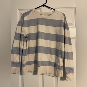 Universal Thread. Blue and white stripped sweater. Size large.
